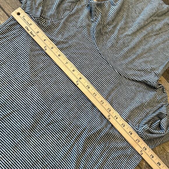 LOFT Women's Striped Cowl Neck Tunic Gray Black Size M - Picture 5 of 7